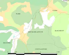 Poziția localității Saint-Blaise-la-Roche
