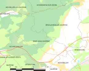Poziția localității Saint-Jean-Saverne