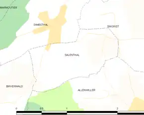 Poziția localității Salenthal