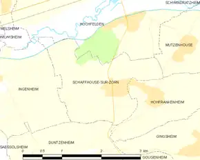 Poziția localității Schaffhouse-sur-Zorn