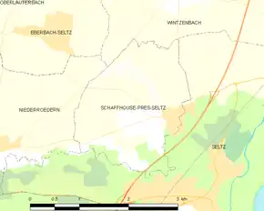 Poziția localității Schaffhouse-près-Seltz