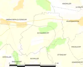 Poziția localității Schalkendorf