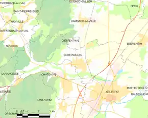 Poziția localității Scherwiller