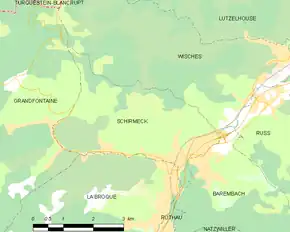 Poziția localității Schirmeck