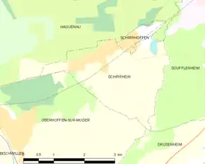 Poziția localității Schirrhein