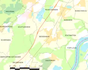 Poziția localității Sessenheim