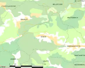 Poziția localității Steige