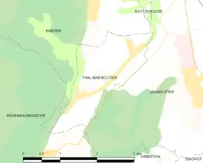 Poziția localității Thal-Marmoutier