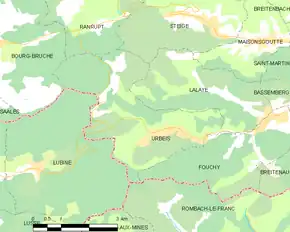 Poziția localității Urbeis