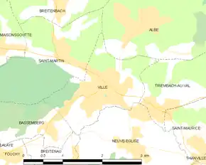 Poziția localității Villé