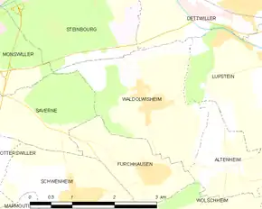 Poziția localității Waldolwisheim