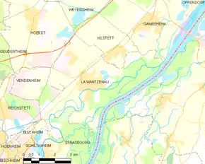 Poziția localității La Wantzenau