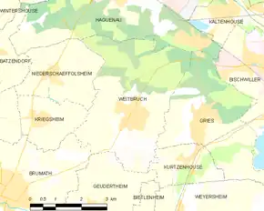 Poziția localității Weitbruch