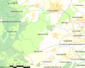 Poziția localității Westhoffen
