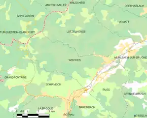 Poziția localității Wisches