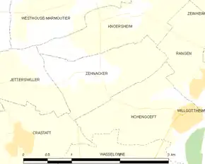 Poziția localității Zehnacker