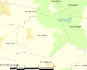 Poziția localității Appenwihr