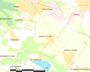 Poziția localității Aspach-le-Haut