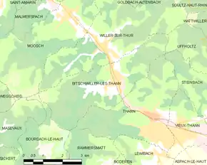 Poziția localității Bitschwiller-lès-Thann