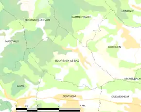 Poziția localității Bourbach-le-Bas
