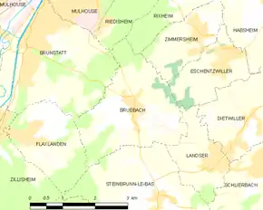 Poziția localității Bruebach
