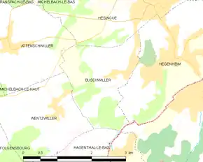Poziția localității Buschwiller
