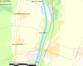 Poziția localității Chalampé