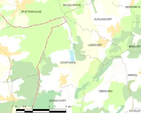 Poziția localității Courtavon