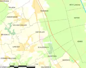 Poziția localității Dietwiller