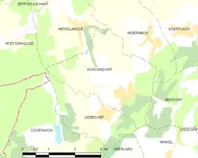 Poziția localității Durlinsdorf