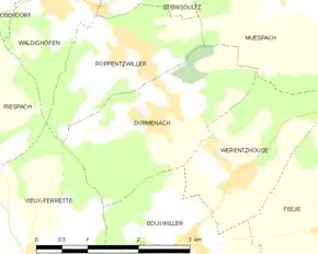 Poziția localității Durmenach