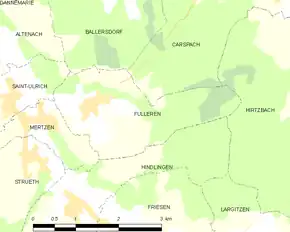 Poziția localității Fulleren