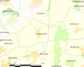 Poziția localității Gundolsheim