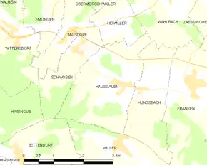 Poziția localității Hausgauen