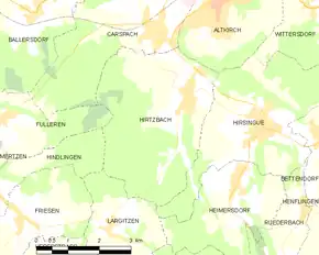 Poziția localității Hirtzbach