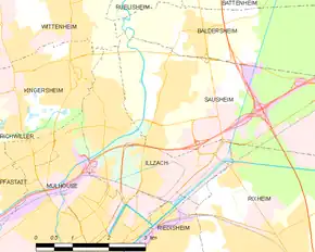 Poziția localității Illzach