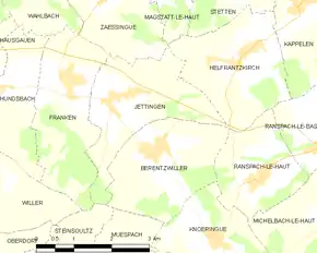 Poziția localității Jettingen