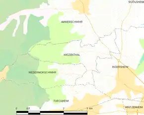Poziția localității Katzenthal