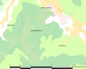 Poziția localității Malmerspach