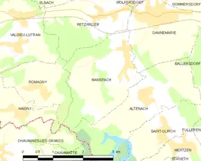Poziția localității Manspach