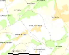 Poziția localității Michelbach-le-Bas