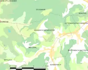 Poziția localității Muhlbach-sur-Munster
