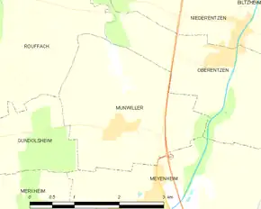 Poziția localității Munwiller