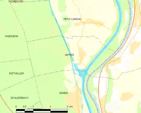 Poziția localității Niffer