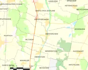 Poziția localității Oberhergheim