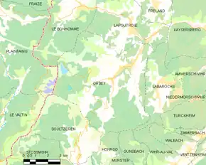 Poziția localității Orbey