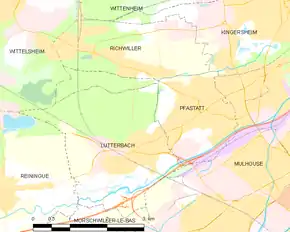 Poziția localității Pfastatt