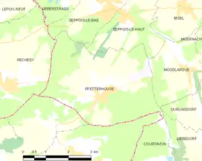 Poziția localității Pfetterhouse