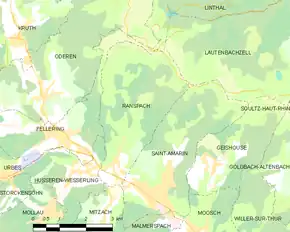 Poziția localității Ranspach