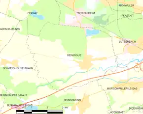 Poziția localității Reiningue